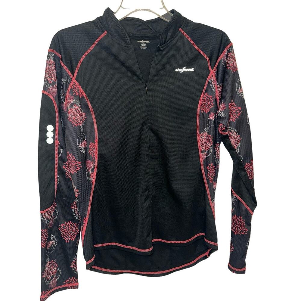 She Beest Cycling Biking Bicycle Bellissima Print Jersey in Black Berry Size L